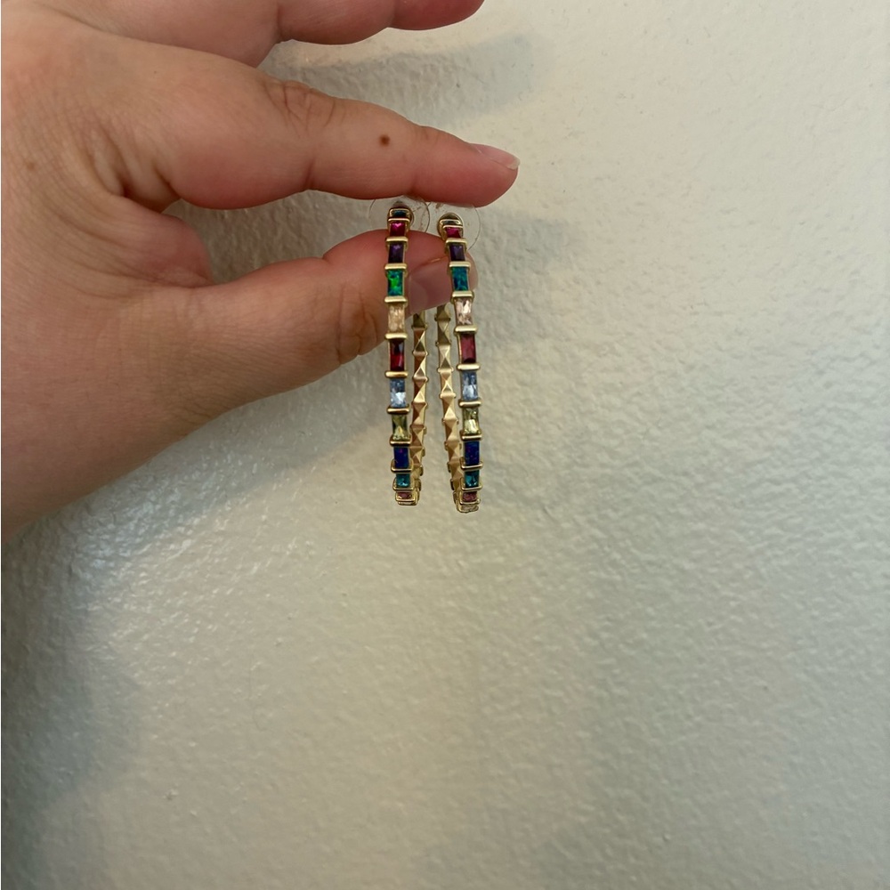Kendra Scott Multicolor Gold Hoop Earrings